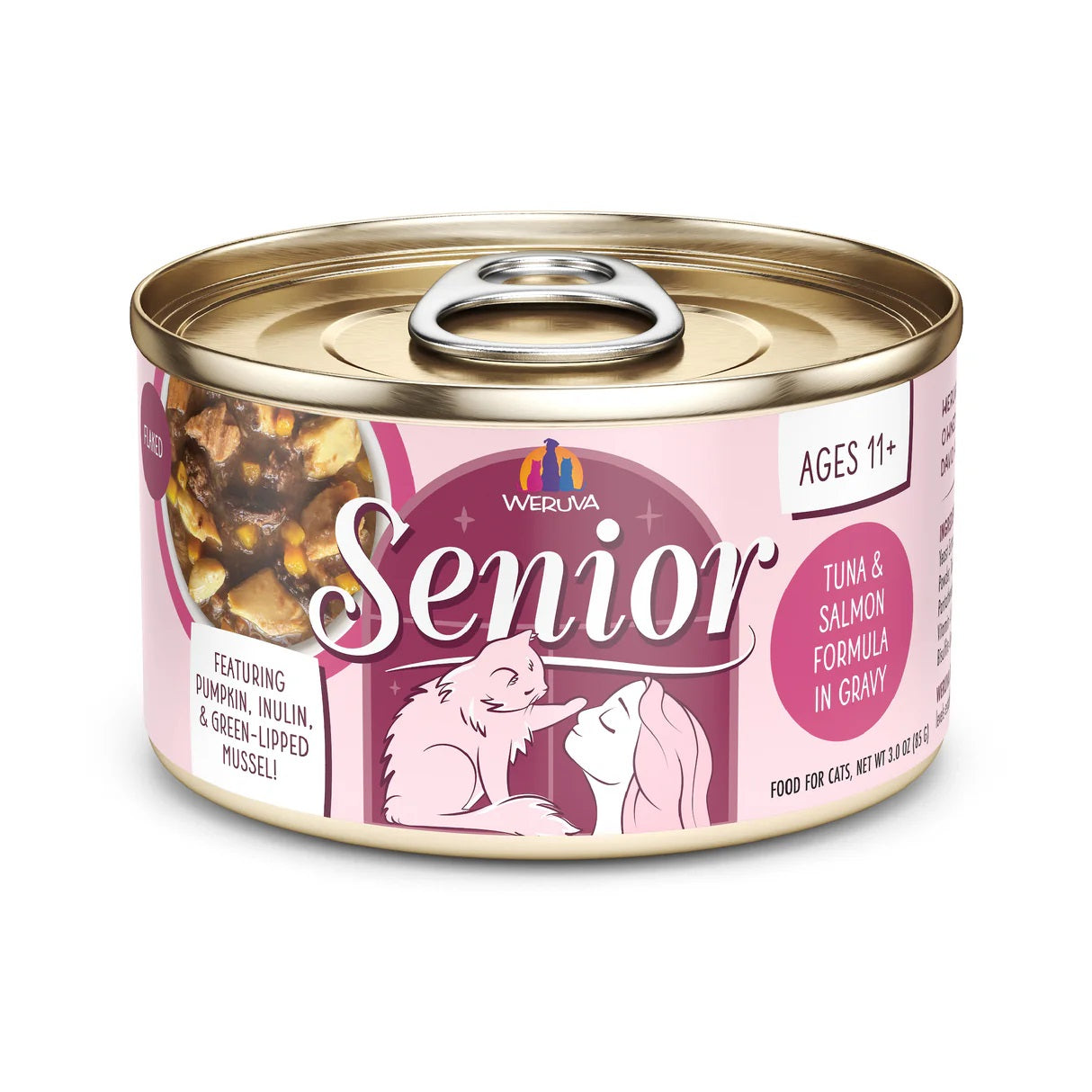 Tuna & Salmon in Gravy Wet Food for Senior Cats by Weruva