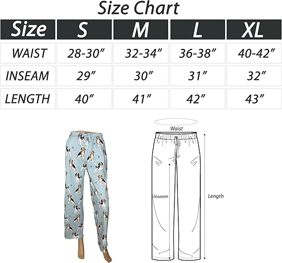 Beagle Pajama Bottoms - Unisex