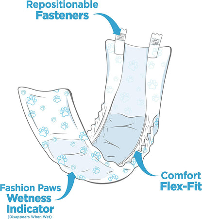 Wee-Wee Disposable Male Dog Wraps
