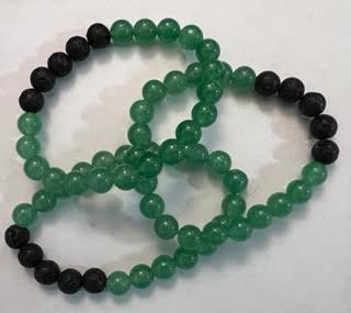 Bracelets w/ Lava Beads & Gemstones - 8MM
