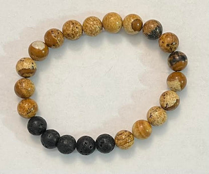 Bracelets w/ Lava Beads & Gemstones - 8MM