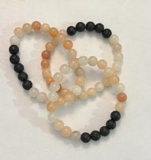 Bracelets w/ Lava Beads & Gemstones - 8MM