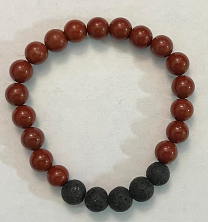 Bracelets w/ Lava Beads & Gemstones - 8MM