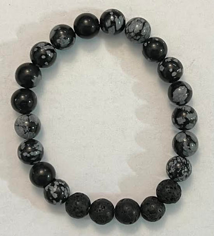 Bracelets w/ Lava Beads & Gemstones - 8MM