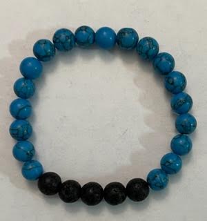 Bracelets w/ Lava Beads & Gemstones - 8MM