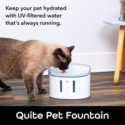 Petconnect Smart Fountain, 2.5 Liter Automatic Pet Water Dispenser for Cats & Dogs