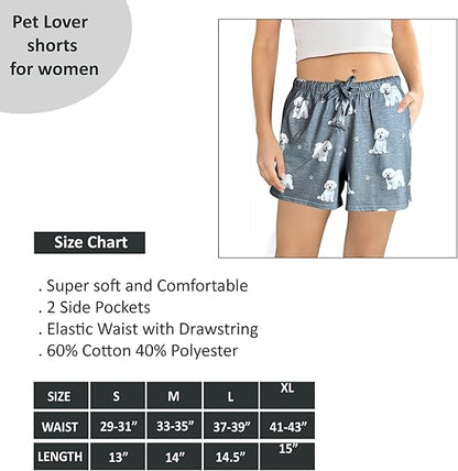 Bichon Frise Pajama Shorts -Soft!