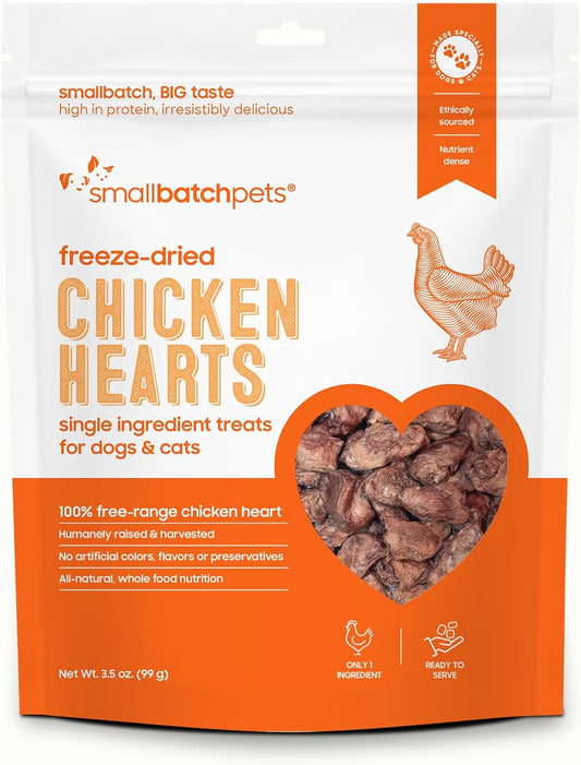 Chicken Heart Treats for Dogs & Cats - Freeze Dried