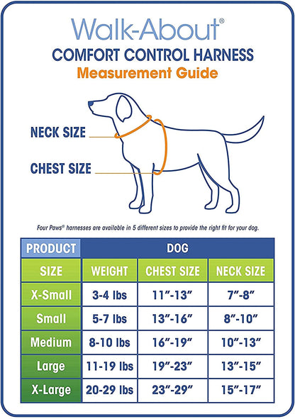 Four Paws® Comfort Control Harness for Dogs - Black