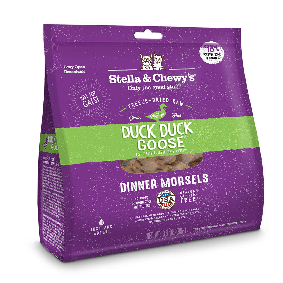 Duck Duck Goose Morsels for Cats - Freeze Dried