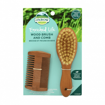 Wood Brush & Comb for Small Pets