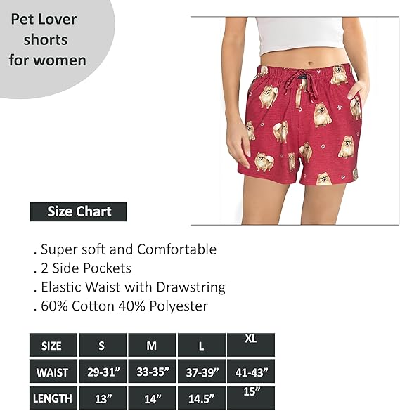 Pomeranian Pajama Shorts - Soft!