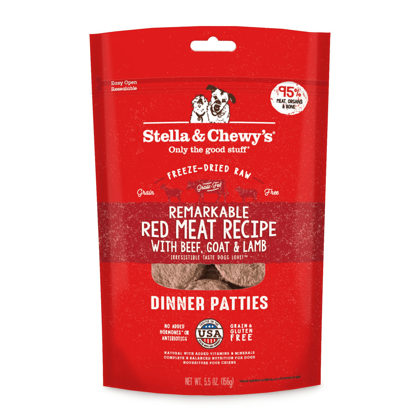 Freeze-Dried Red Meat Dinner Patties Dog Food by Stella & Chewy's