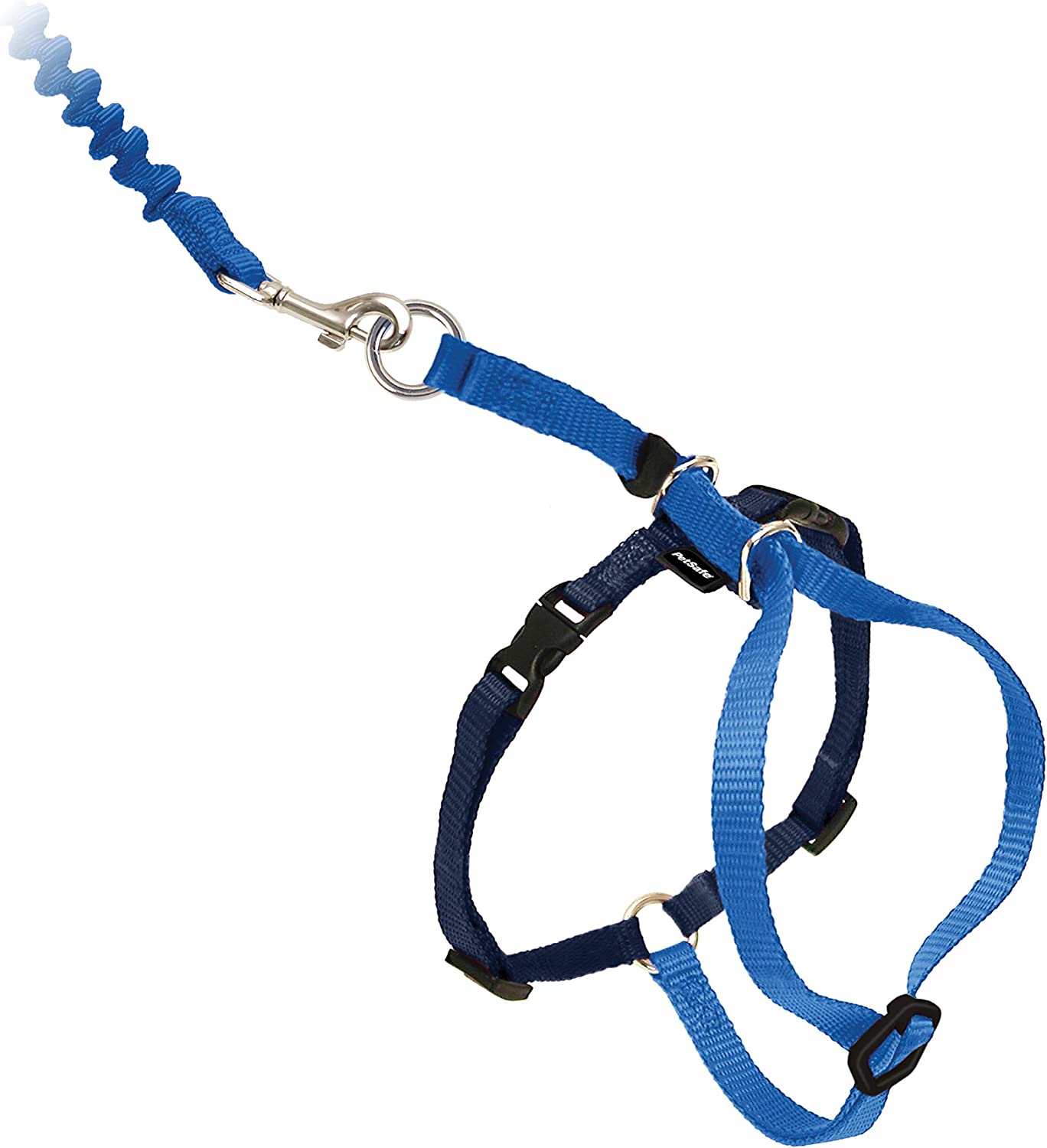 PetSafe Come With Me Kitty Nylon Cat Harness & Bungee Leash, Royal Blue/Navy