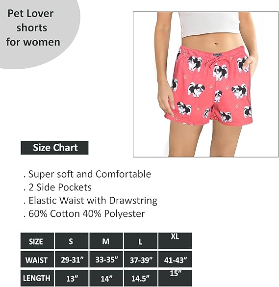 Shih Tzu Pajama Shorts - Soft!