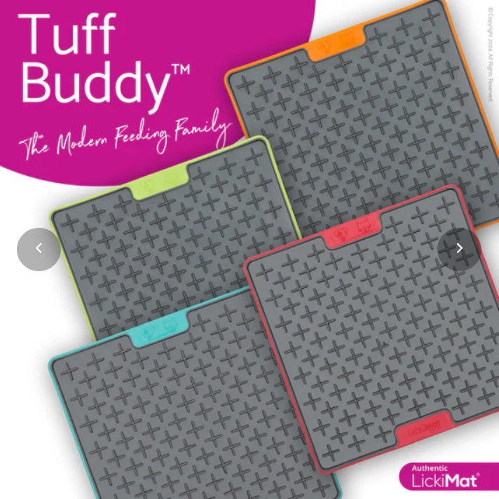 LickiMat Tuff Buddy - For Strong Chewers, Asst Colors