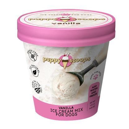 Ice Cream Mix for Dogs 4-pack (Vanilla, Maple Bacon, Peanut Butter & Carob)