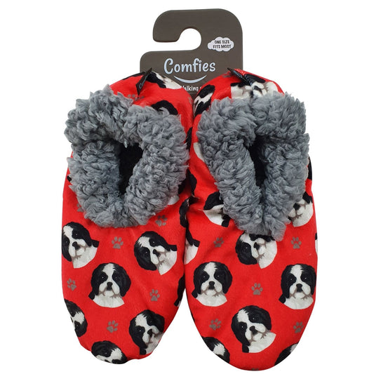 Shih Tzu (Black) Slippers - Comfies